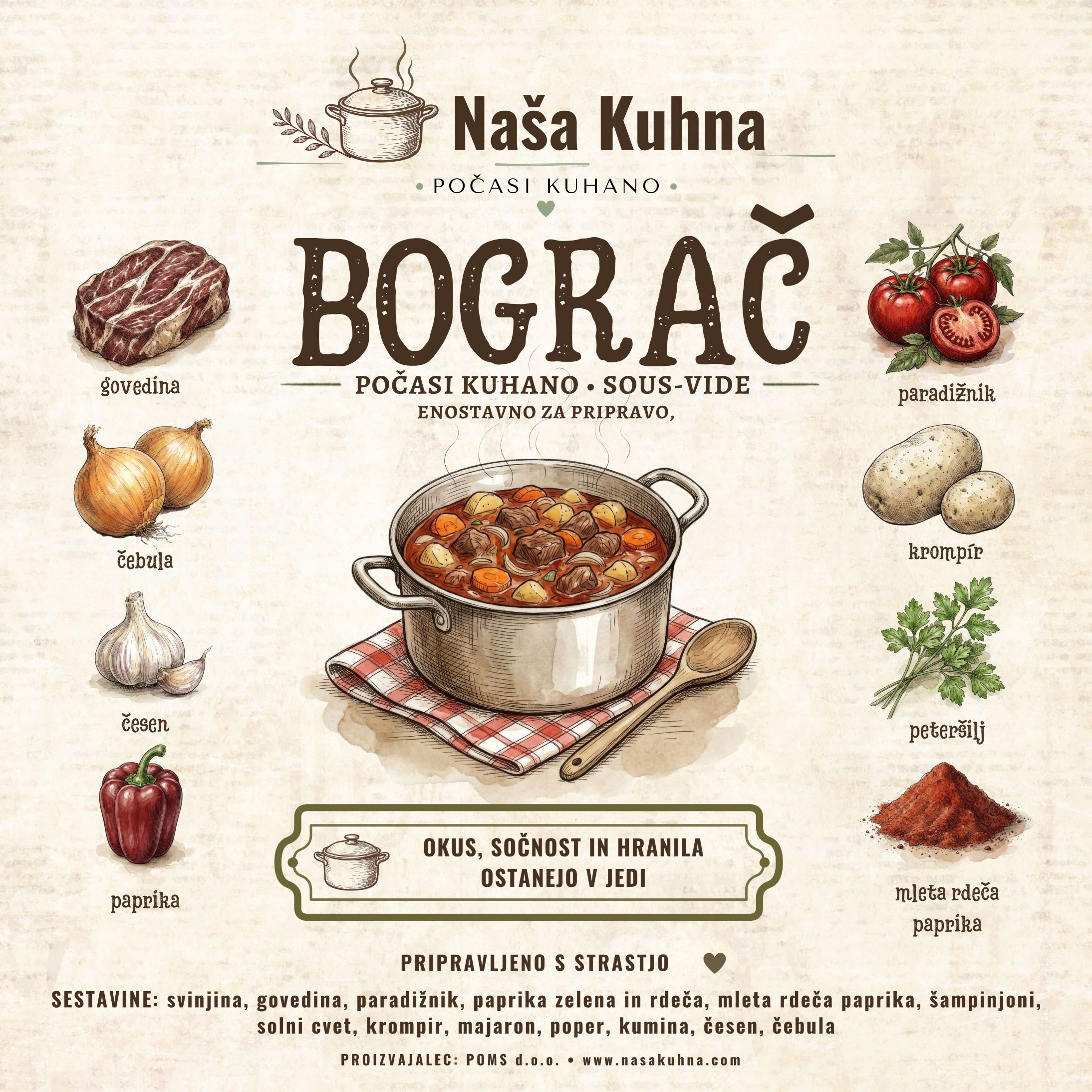 Bograč — počasi kuhano sous-vide